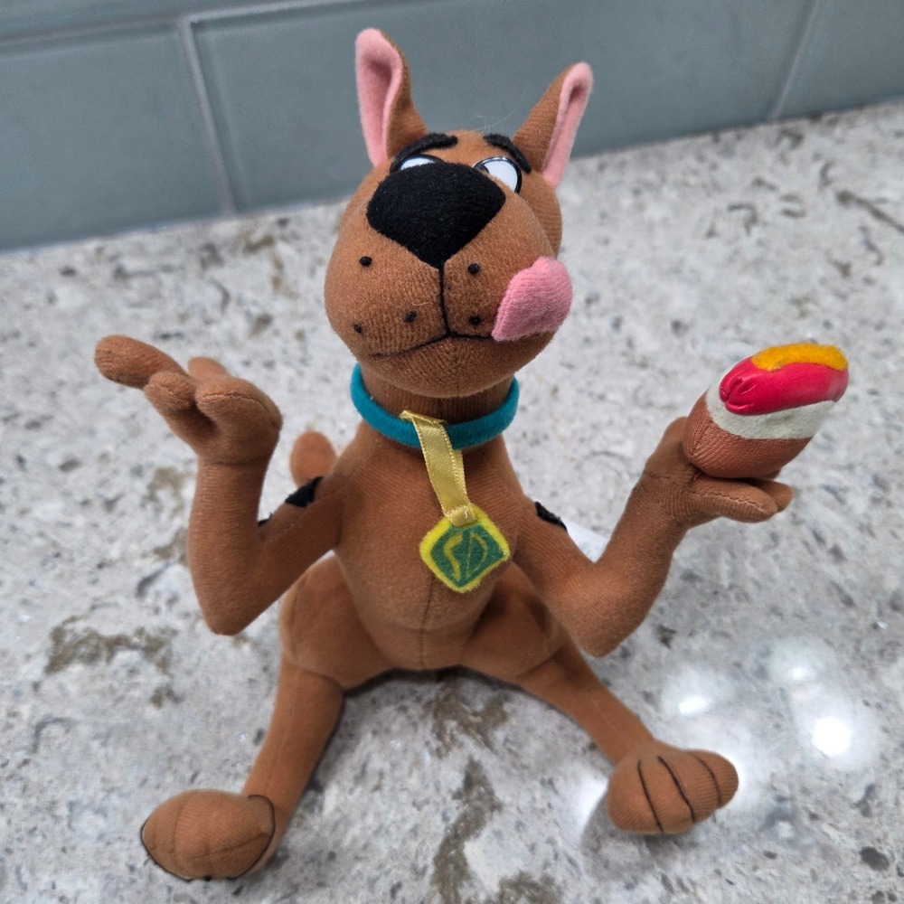 Cartoon Network Scooby‎ Doo Plush Dog with Hot Dog Stuffed Animal Toy